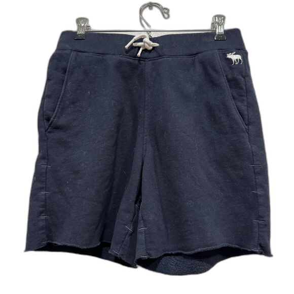 Abercrombie & Fitch Sweat Shorts Workout Athletic Cotton Navy Boys sz 11 / 12 - Picture 1 of 7